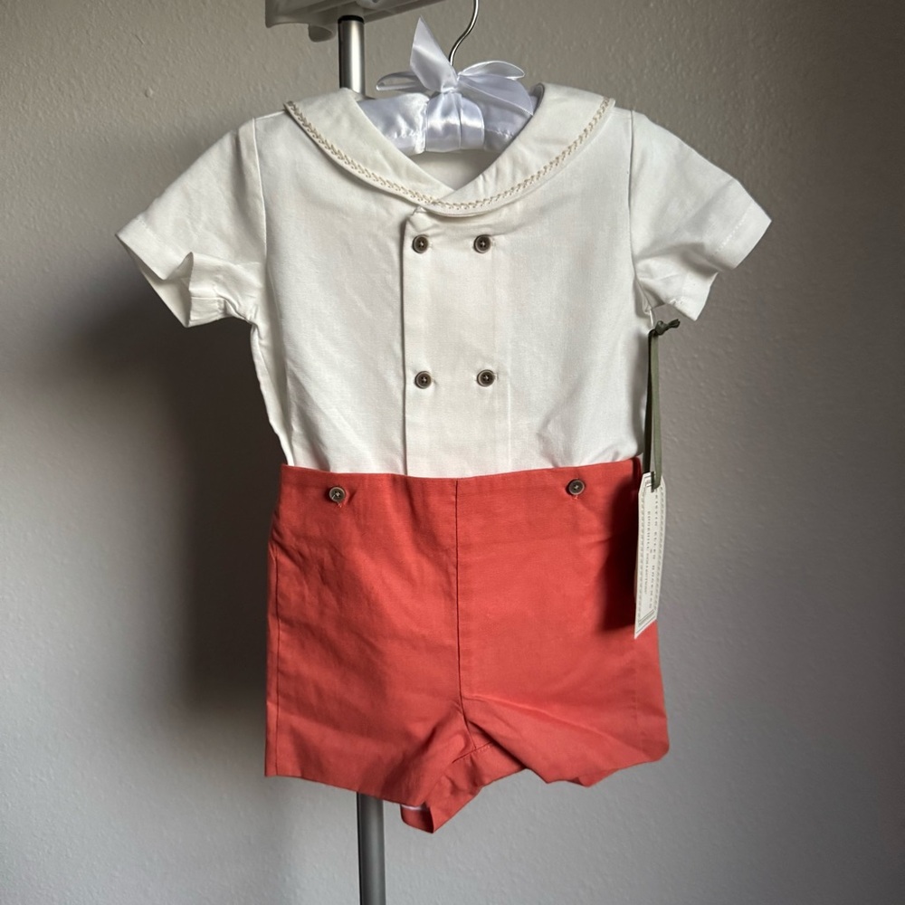 NWT Edgehill Collection x Kristin Ellen Hockman Augie Sailor Collar & Shorts Set - Picture 4 of 9